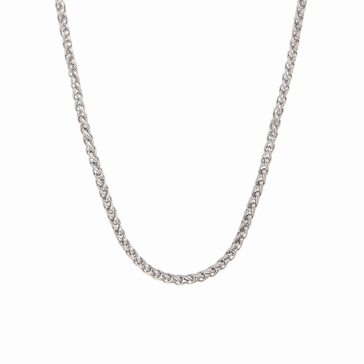 Wheat Chain Necklace - Silver