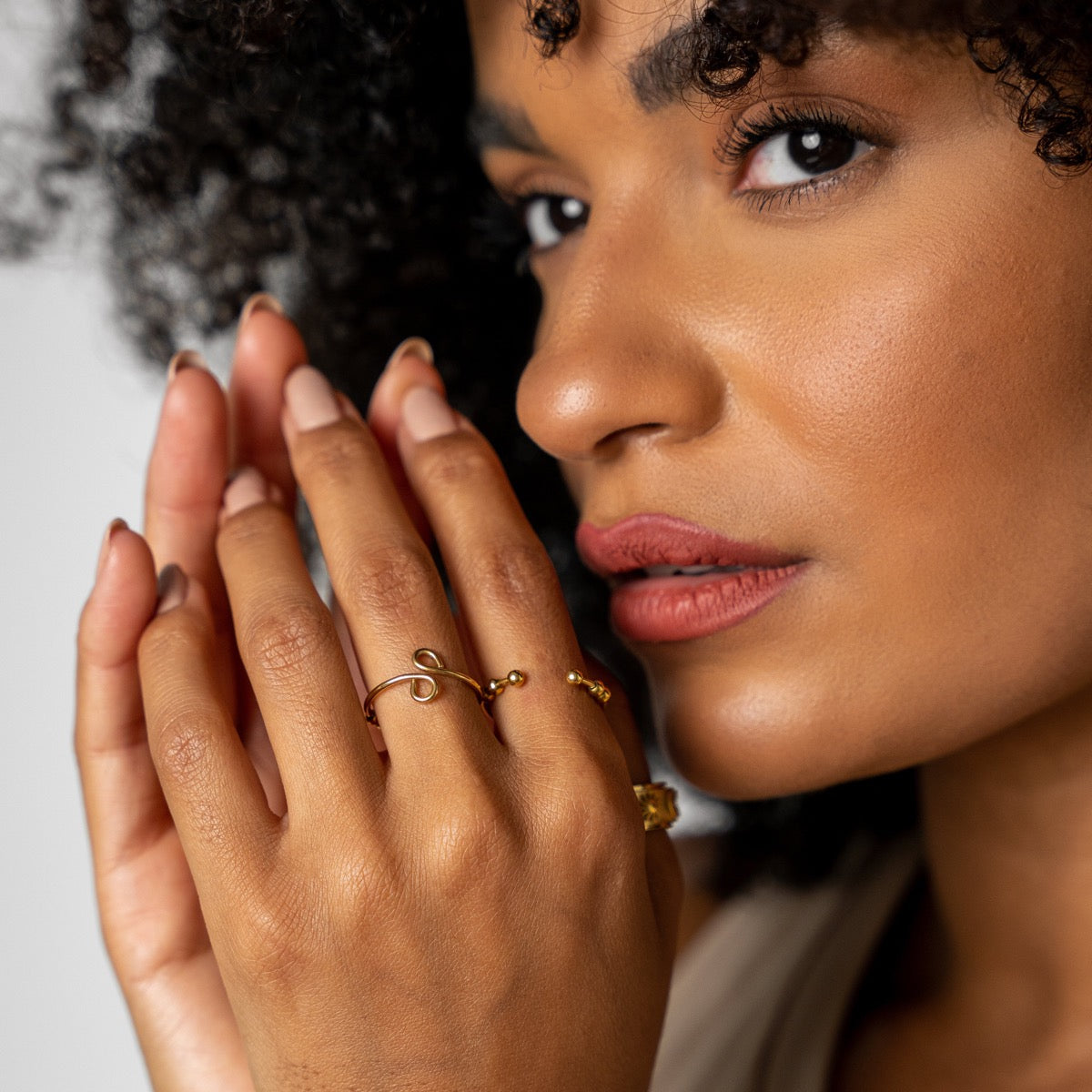 Tempur Adjustable Fidget Ring - Gold