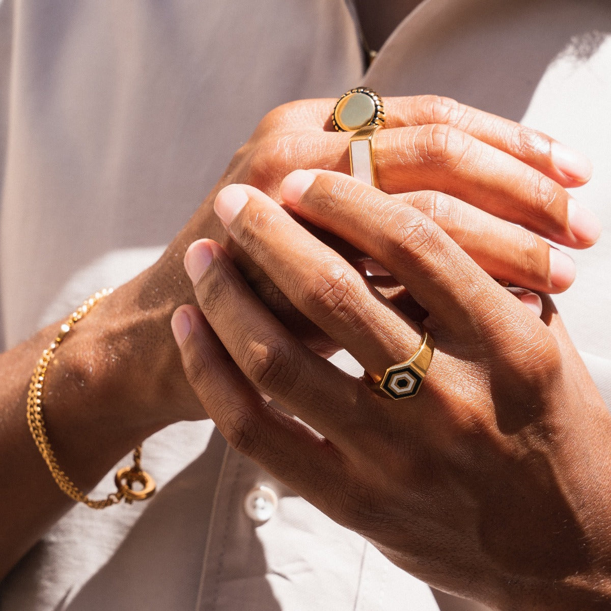 DISCONTINUED Double Cuban Toggle Bracelet - Gold