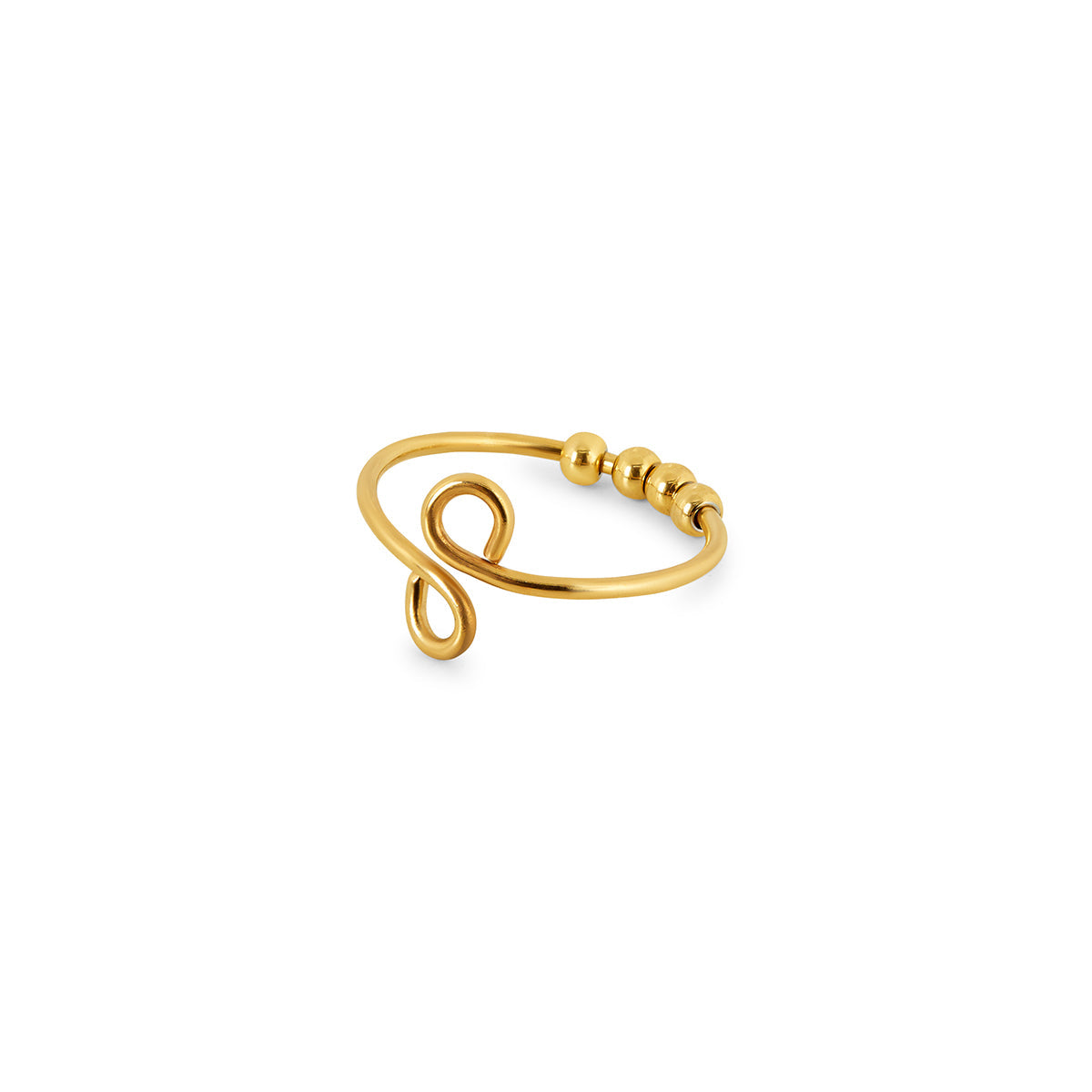 Tempur Adjustable Fidget Ring - Gold