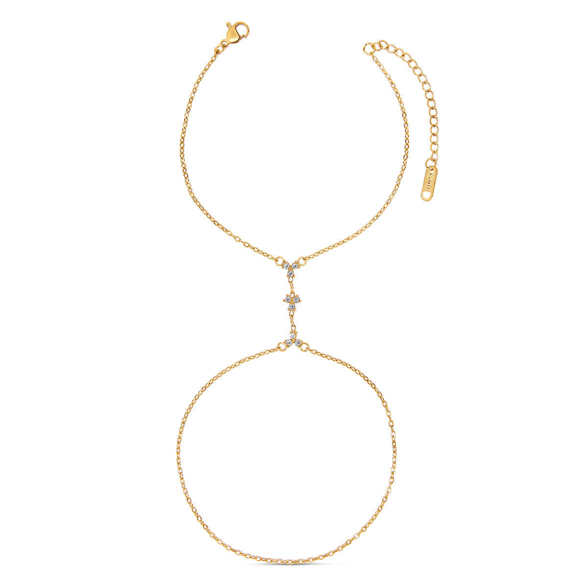 Stone Hive Hand Chain - Gold