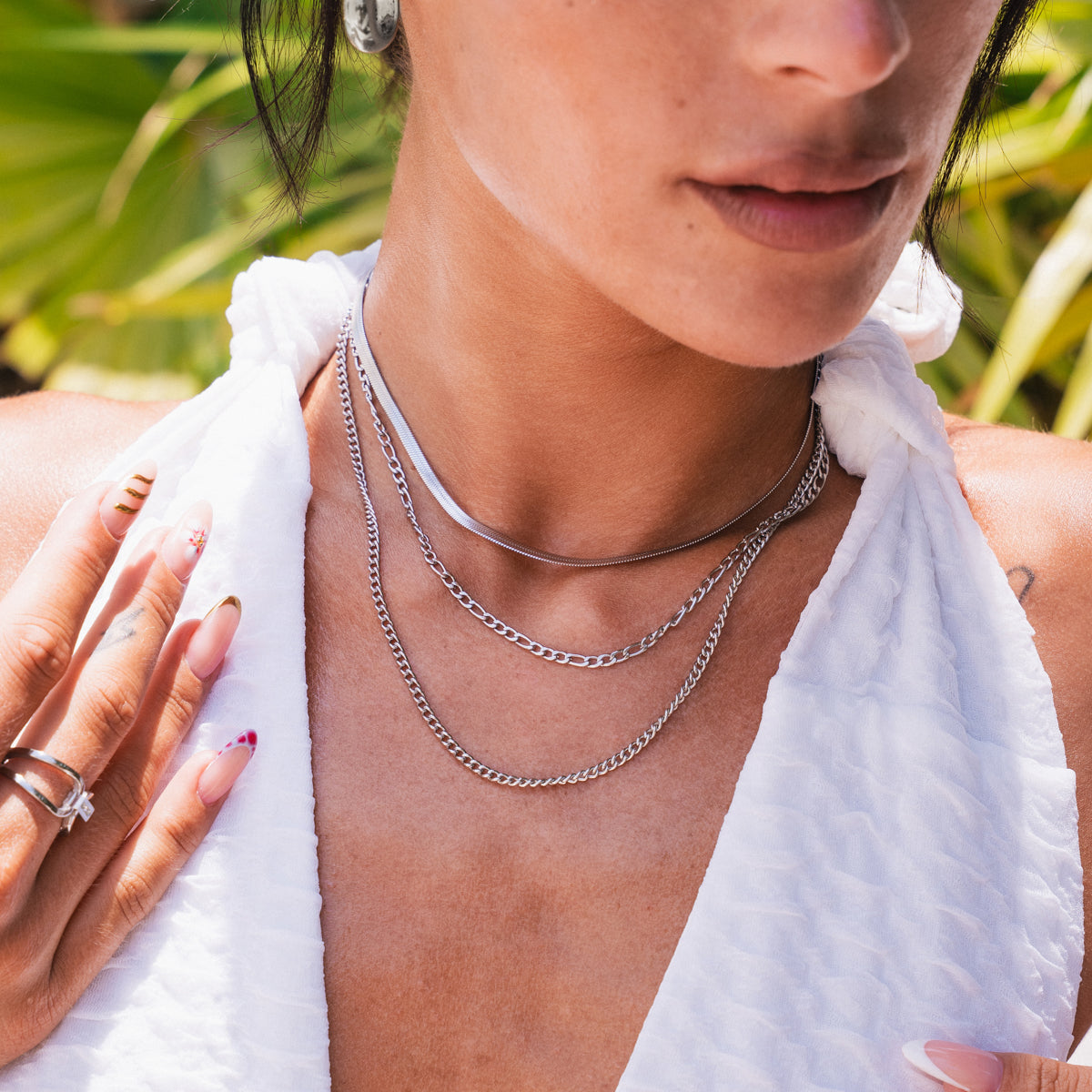 Essential Layered Chain Set - Silver